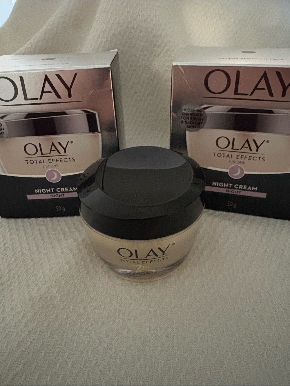 LOT OF 2 Olay Total Effects 7-in-One Night Cream , 50Gr, Exp 02-27